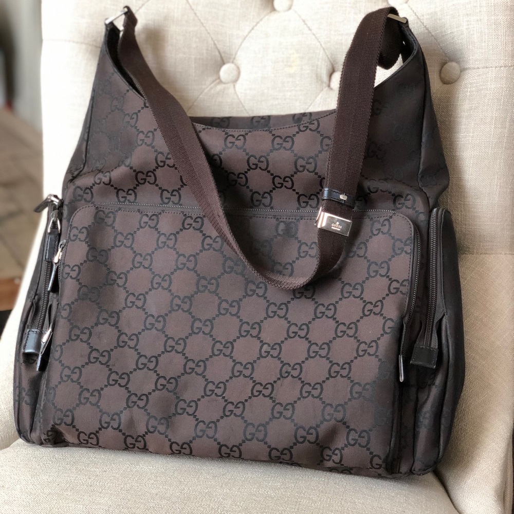 Gucci GG Nylon diaper bag/ Messenger bag